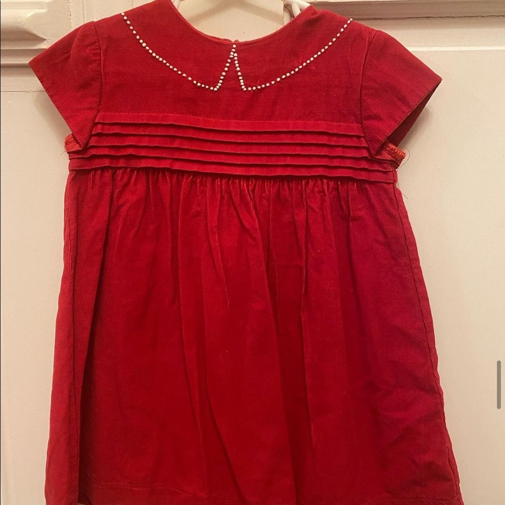 Bella Bliss red corduroy dress. 3T